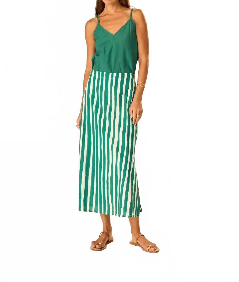 NEW NATALIE MARTIN anita loose-fit pencil skirt in batkin stripe lawn